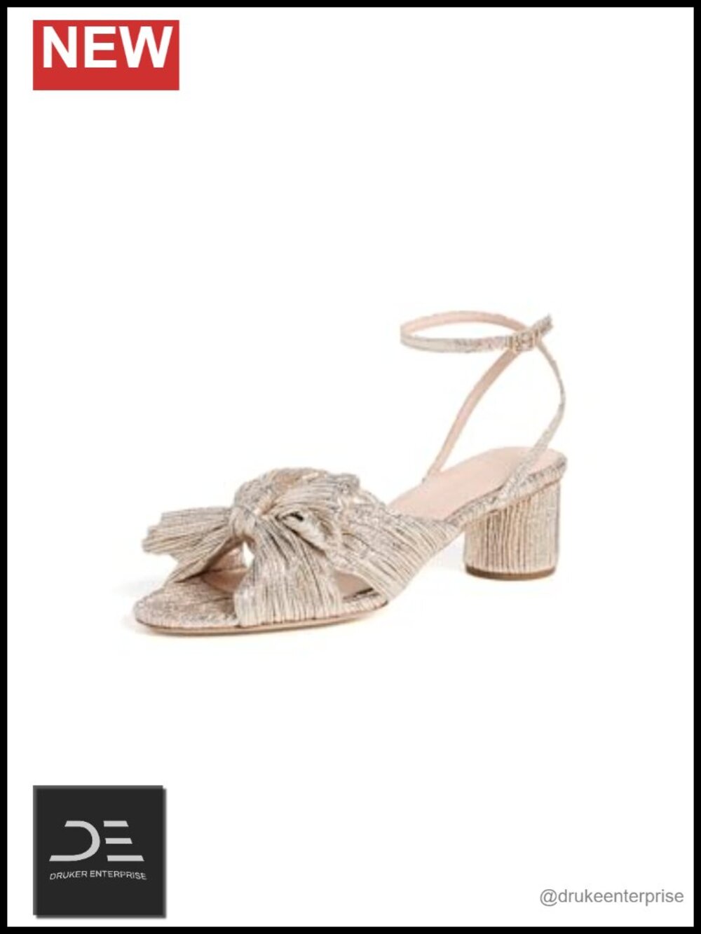 Dahlia Pleated Knot Mules W/ Ankle Strap - Cushioned